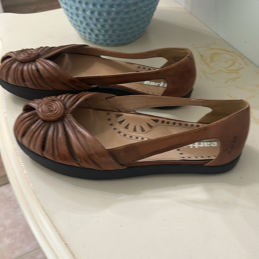EARTH SZ9 LEATHER Brown Women's Shoes - Picture 4 of 8
